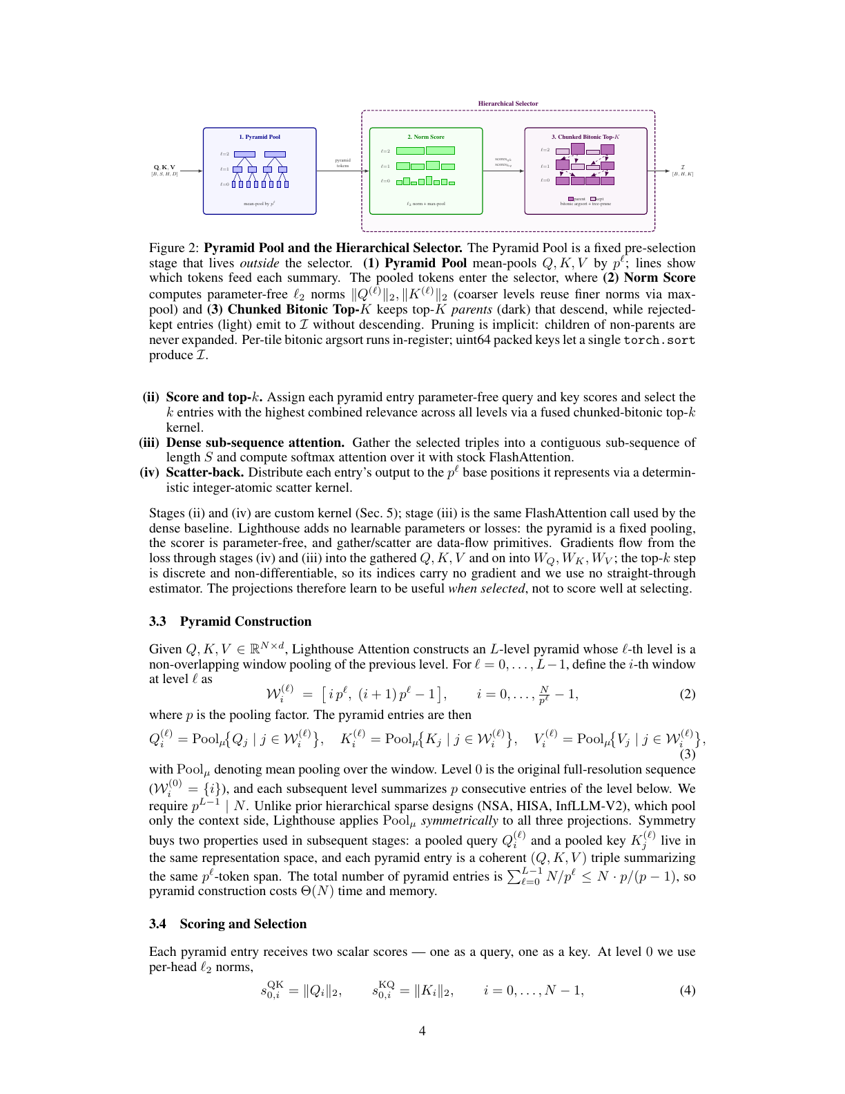 论文第 4 页，Pyramid Pool 和 Hierarchical Selector 图