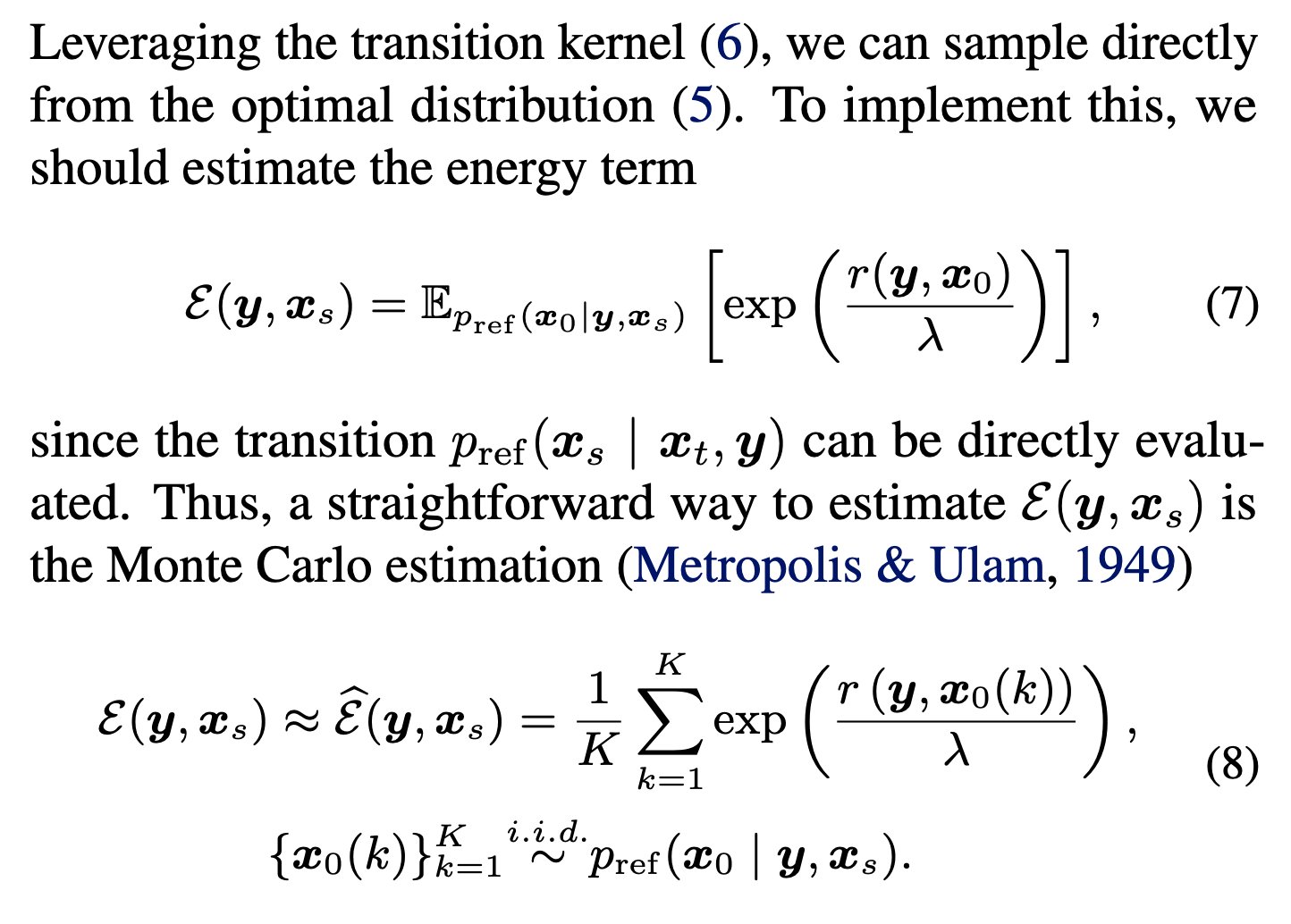 Monte Carlo estimation of energy